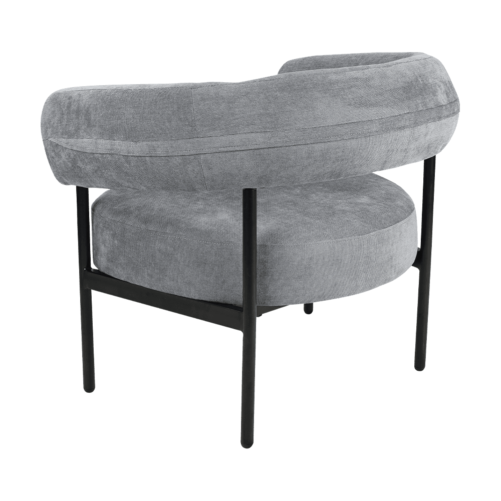 Gray Metal Frame Lounge Chair