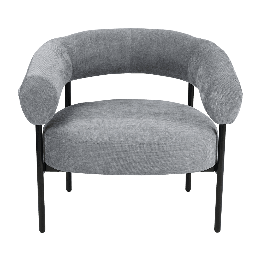 Gray Metal Frame Lounge Chair