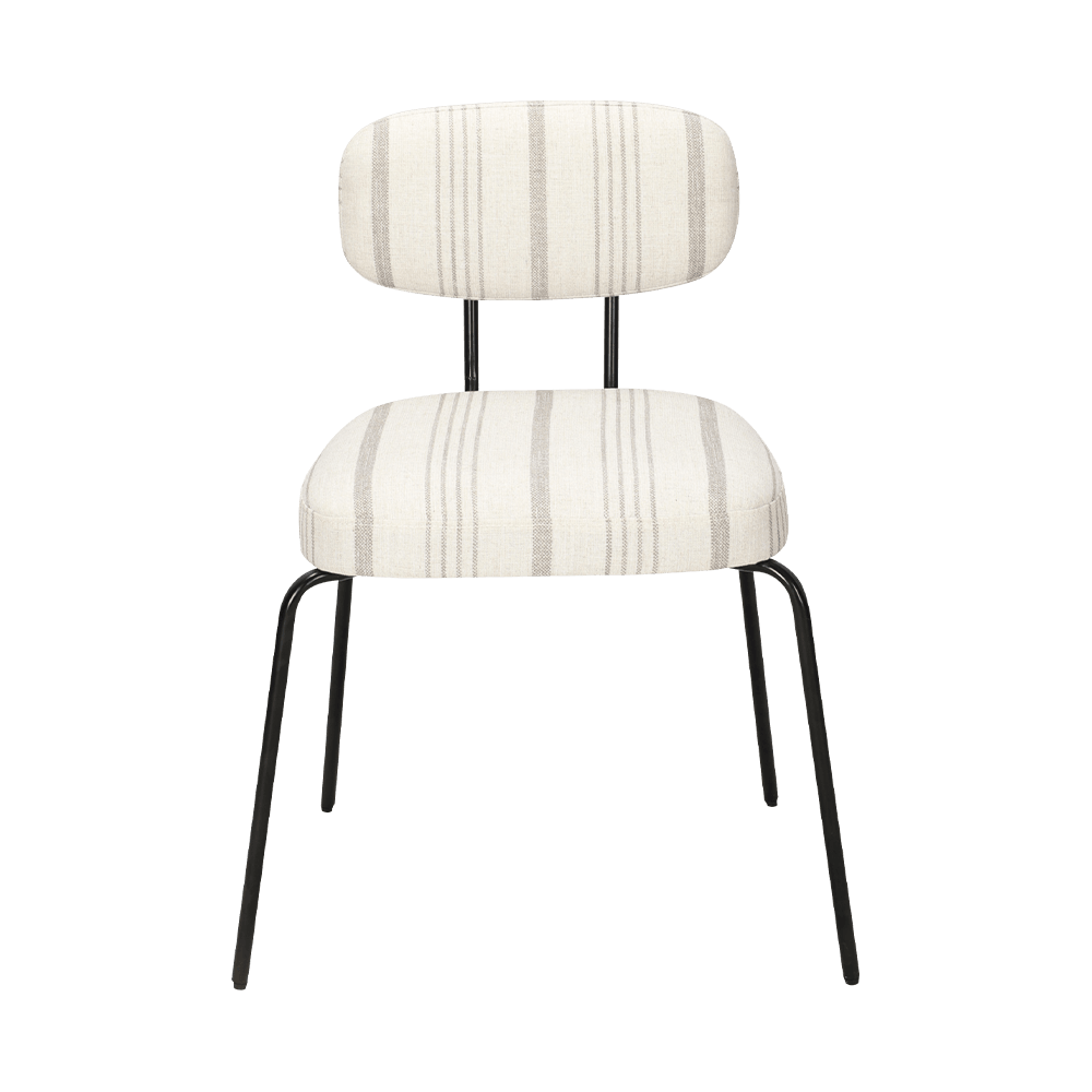 Hvit moderne metall spisestol