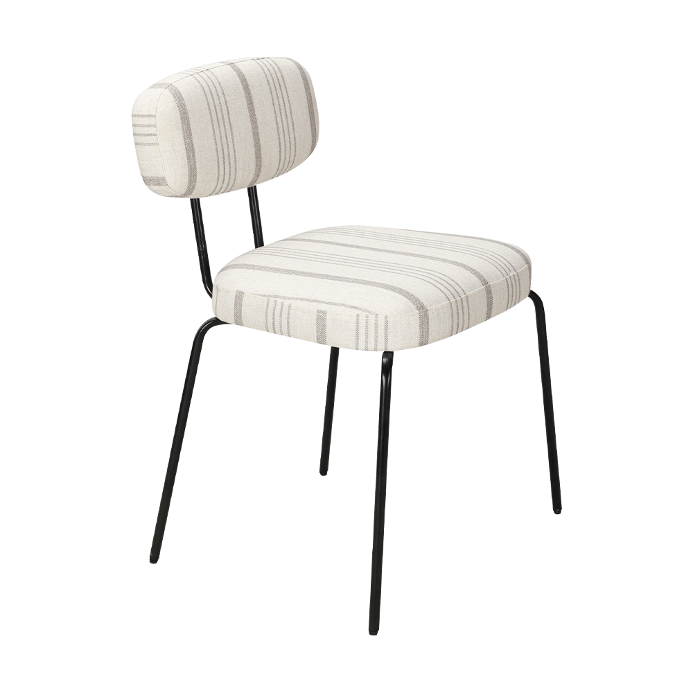 Hvit moderne metall spisestol