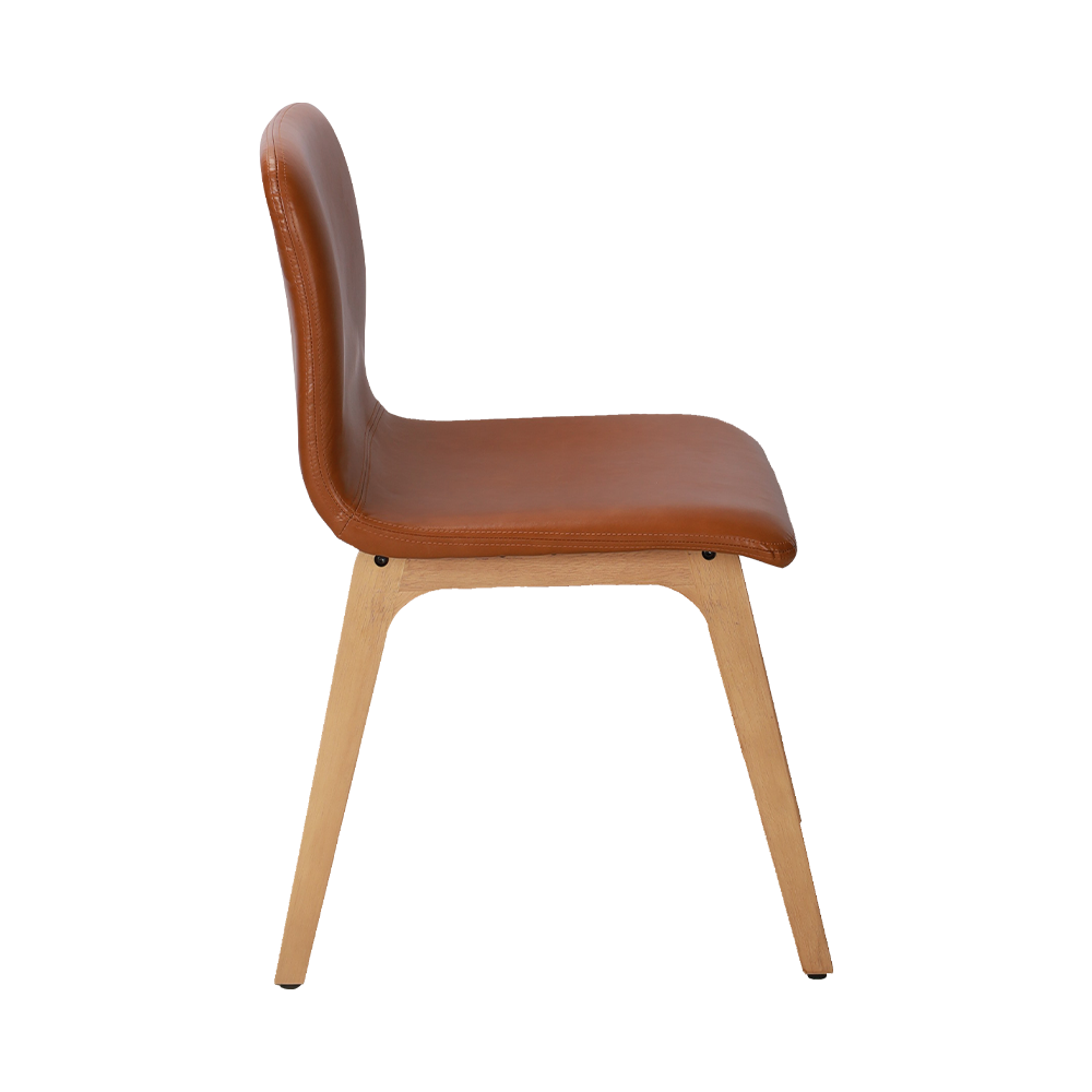 Brun bentwood massivtre spisestol