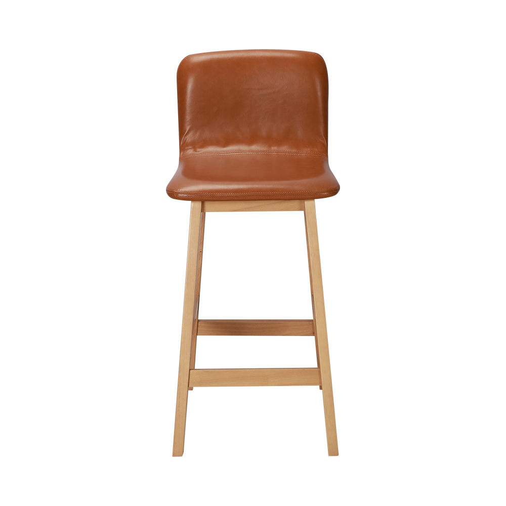 PU Leather Bent Wood Bar Stool