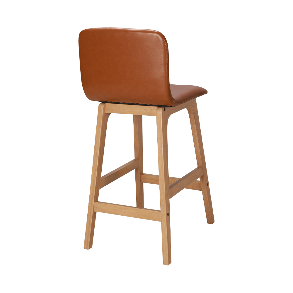 PU Leather Bent Wood Bar Stool