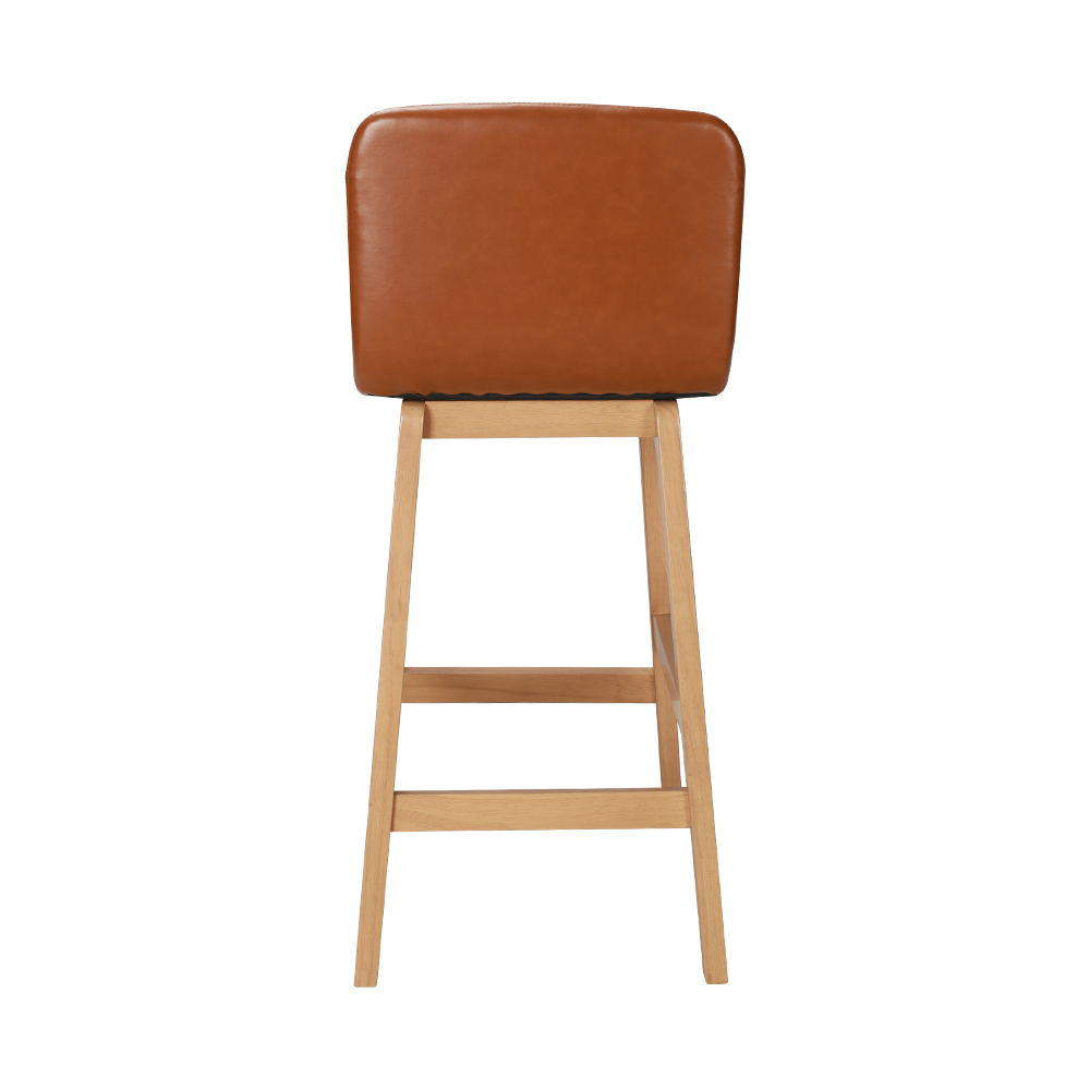 PU Leather Bent Wood Bar Stool