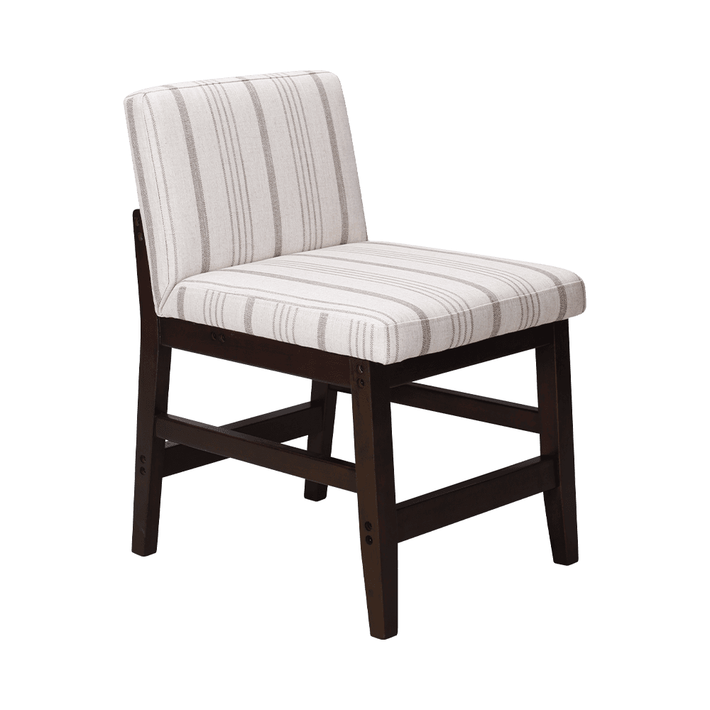 Stripete stoff massivtre spisesteder