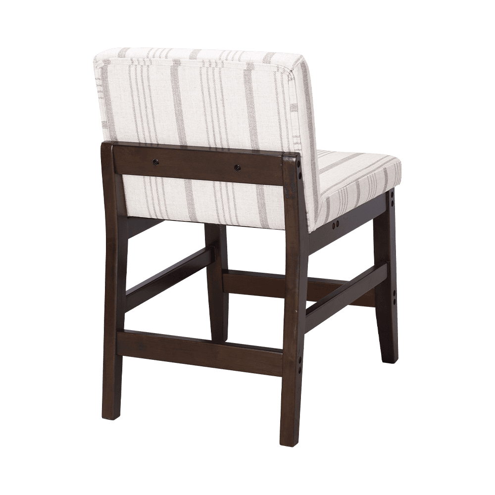 Stripete stoff massivtre spisesteder