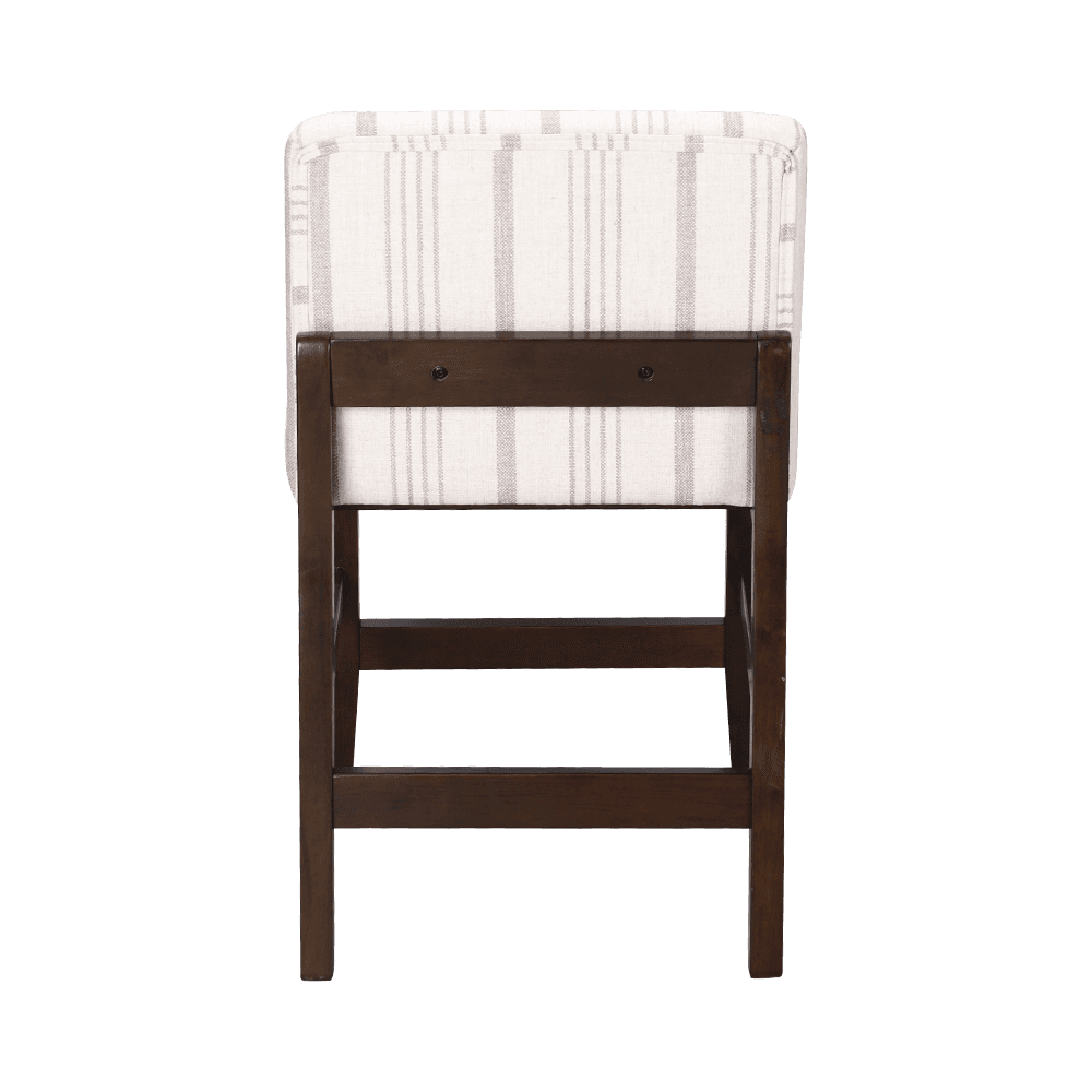 Stripete stoff massivtre spisesteder