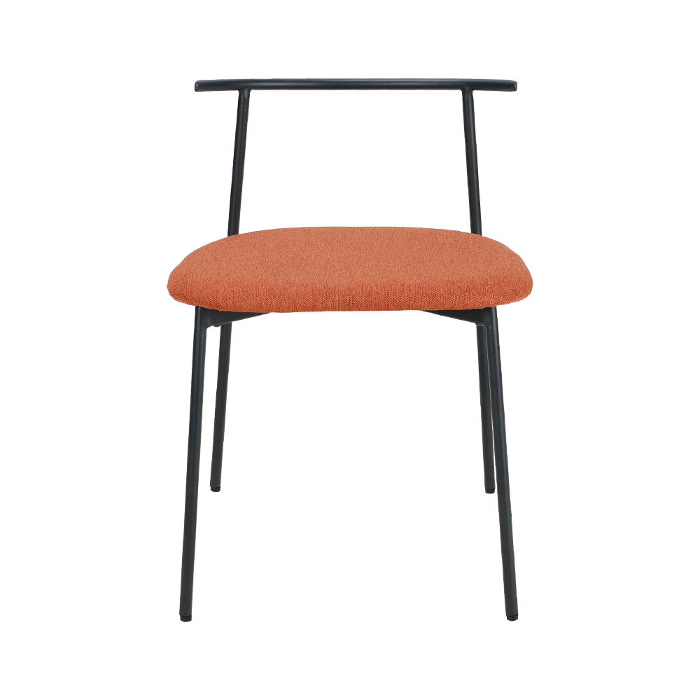 Oransje buet ryggmetallben Spisestol