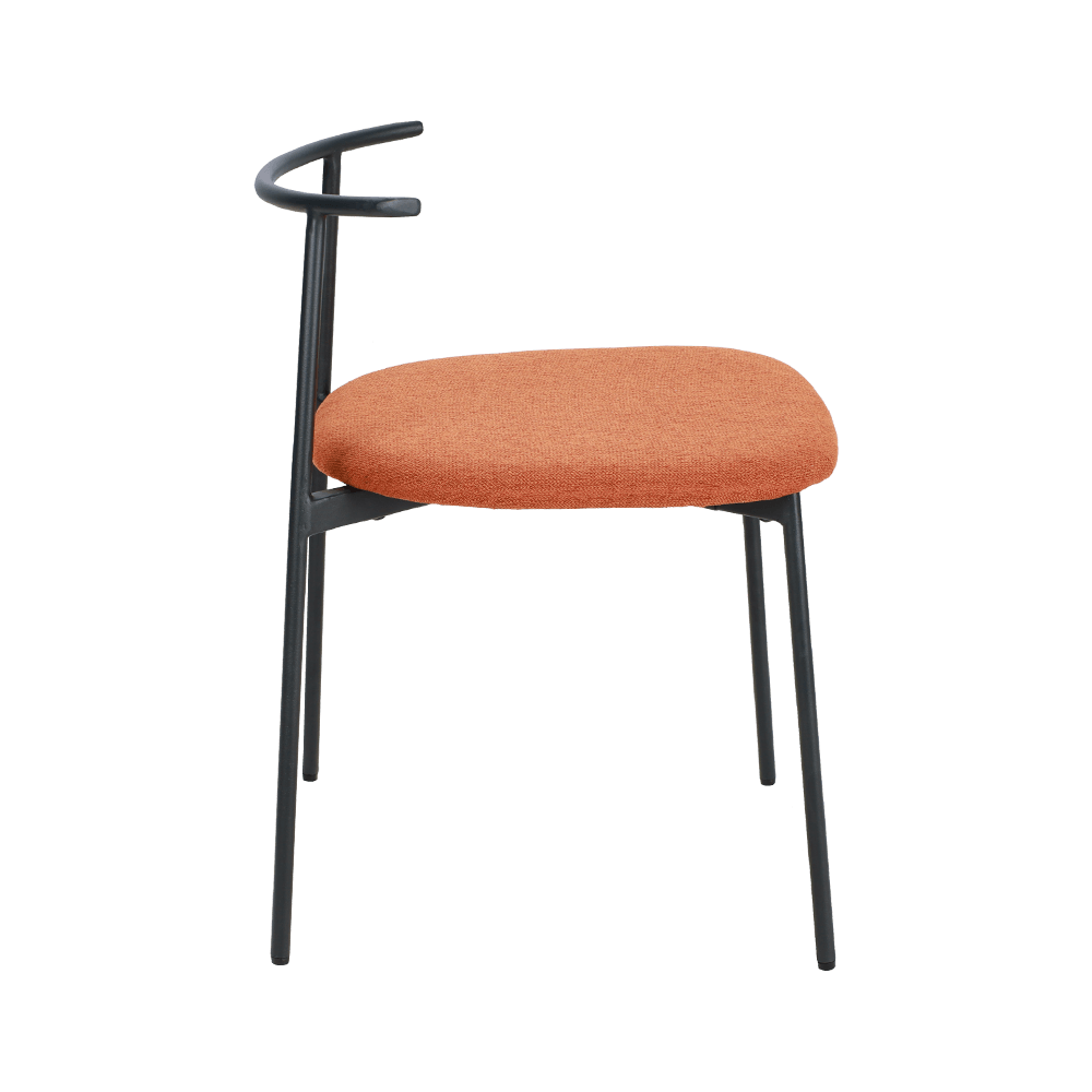 Oransje buet ryggmetallben Spisestol